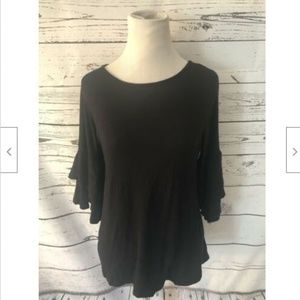 NWT Ultra Flirt Top Blouse Bell 3/4 Sleeve M